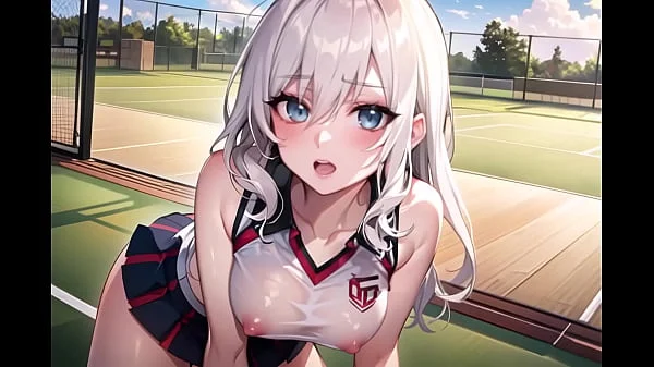 Sexy Young Anime Teens Playing Tennis With Transparent Cloth (with pussy masturbation ASMR sound!) Uncensored Hentai